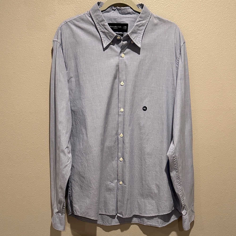 NWOT Abercrombie & Fitch Stretch Super Slim Casual Button-Down Shirt Size: XXL